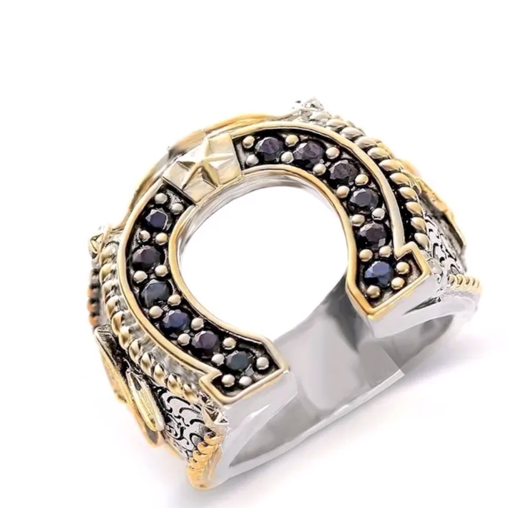 MENS HORSESHOE RING - Picture 6 of 13